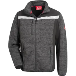 Nitras,  MOTION TEX PLUS, Strick-Softshelljacke, schwarz, 320 g/qm, atmungsaktives Strickmaterial, ang (5XL, L)