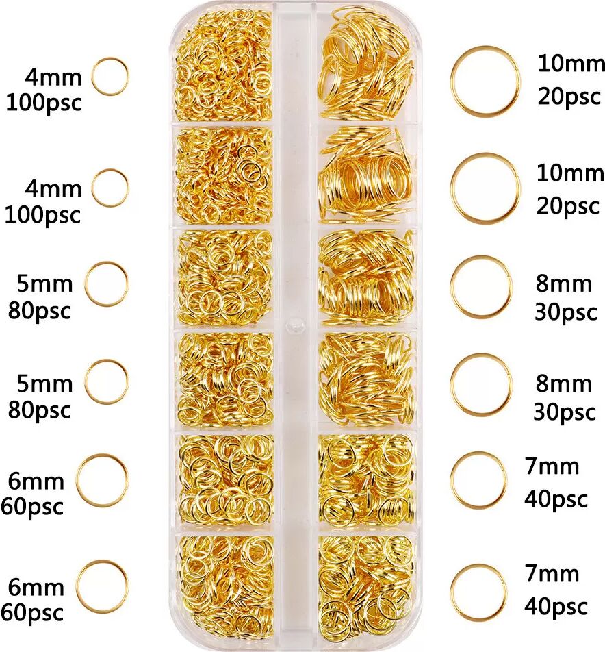 INF Fermoirs homard, anneaux en fer pour bijoux, boîte de 14