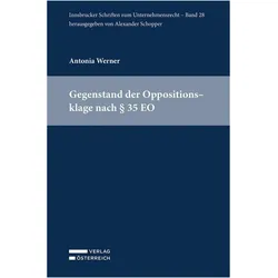 Gegenstand der Oppositionsklage nach § 35 EO, Fachbücher von Antonia Werner