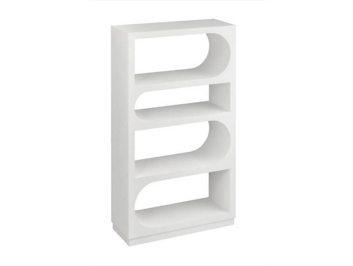 Mid.you Regal, Weiß, Holz, Tanne,Tanne, furniert, 4 Fächer, 78x135x30 cm, Holzmöbel, Holzregale, Bücherregale Holz