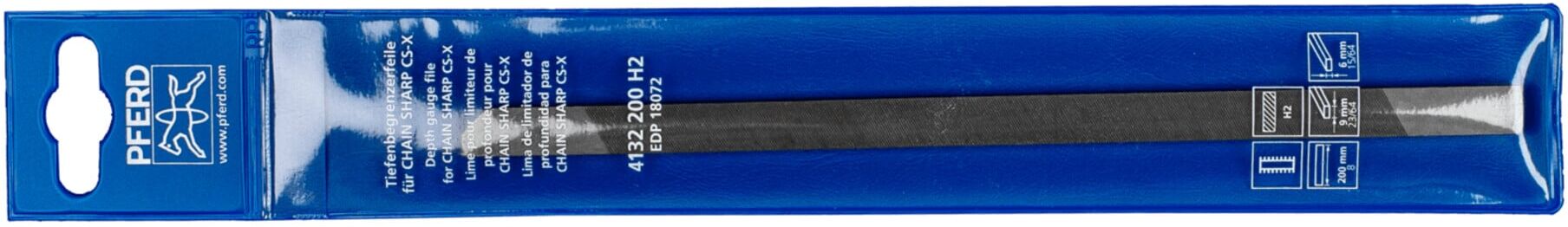 PFERD TOOLS Ersatz-Tiefenbegrenzerfeile Typ 4132 9x6 mm 200mm Hieb 2 für ChainSharp CS-X (11692203)