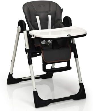 Costway Foldable High chair with Multiple Adjustable Backrest-Dark Gray