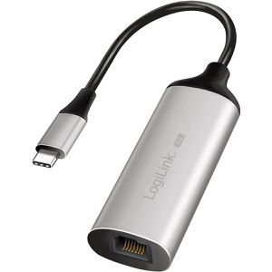 LogiLink USB-Adapter UA0456, silber, RJ45 Buchse auf USB-C Stecker, USB 3.0