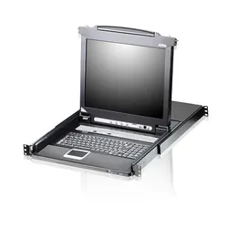 ATEN CL5708N 48cm-LCD KVM Switch, USB-PS/2,VGA, 8Port, ES-Layout