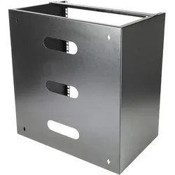 StarTech Wandmontage Halterung für flache Rack Geräte - 12HE (12 HE, 19 Zoll Rack), Serverschrank, Schwarz