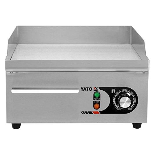 Yato Profi Gastro elektrische Grillplatte | 36x38 cm | glatt | 2000 Watt | Griddle Platte Bräter Gri (YG-04584)