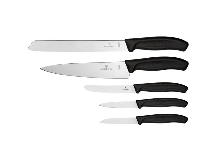 Victorinox Swiss Classic Couteaux De Cuisine Noir 5 Pièces