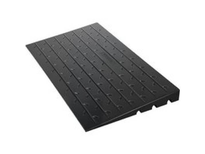 VEVOR Rampe de seuil en caoutchouc, 6,5 cm, couverture de cordon à 3 canaux, rampe de seuil solide, entrée coudée en caoutchouc, capacité de charge nominale 1000 kg pour fauteuil roulant et scooter