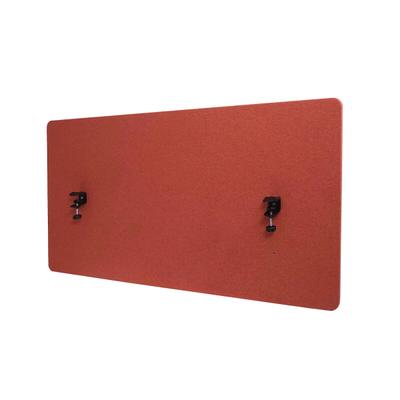 Proregal Akustik-Tischtrennwand | HxBxT 60x120x2 cm | doppelwandig Stoff Braun | Büro-Sichtschutz Schreibtisch Pinnwand