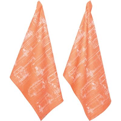 Geschirrtuch PAD "CULTURE", orange, B:50cm H:1cm L:70cm, 100% Baumwolle, Geschirrtücher, Geschirrtuch, 100% Baumwolle, 50x70 cm