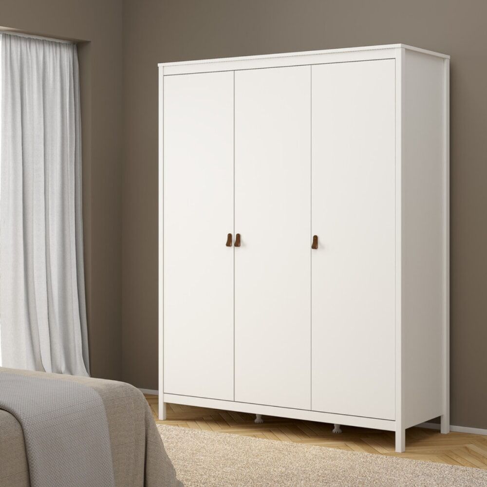 Calicosy Armoire 3 portes l150 cm - blanc Blanc 150x199x58cm