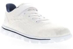 Women's Travel Active Axial Fx Sneaker by Propet in White Navy (Size 11 2E)