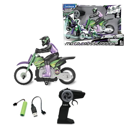 Lexibook Crosslander RC18 radiografisch bestuurbare off-road motorfiets met lichteffecten