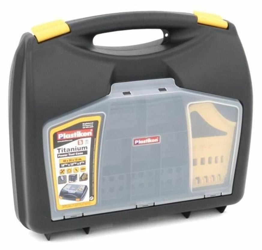 Plastiken Tool case Titanium zwart 40 cm