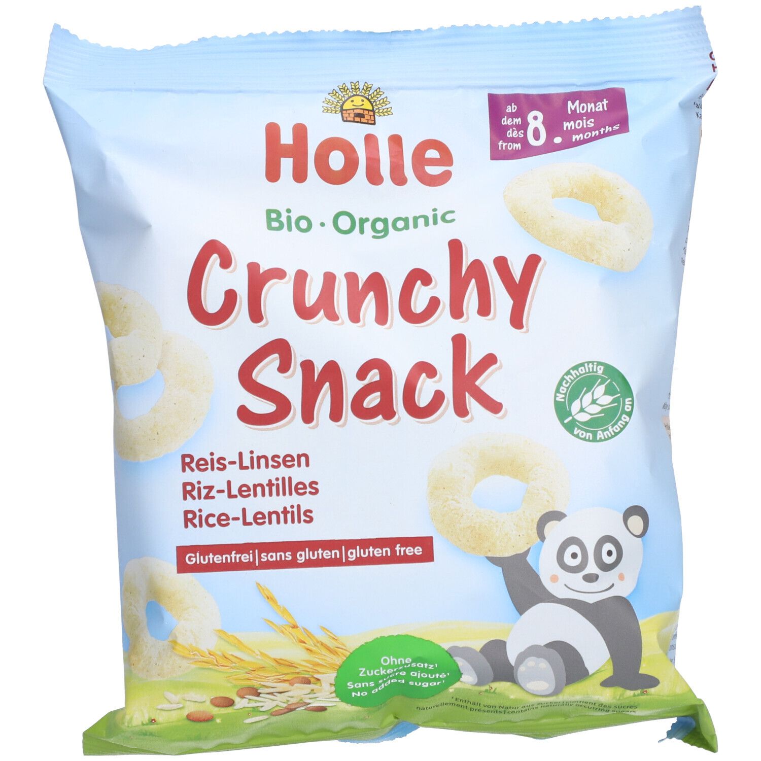 Holle Bio-Crunchy Snack Reis Linsen 25 g Kekse
