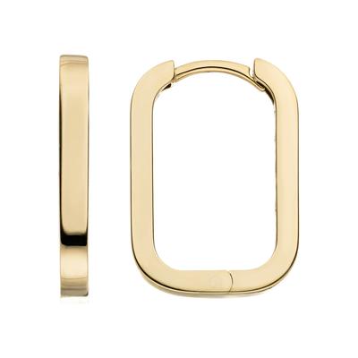 Paar Creolen JOBO "Ohrringe abgerundet 18 mm", gold (gelbgold 333), Ohrringe, Damen, Gelbgold 333, 8 Karat 333 Gold