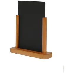 METRO PROFESSIONAL Gastro Tischaufsteller mit Kreidetafel, Teakholz, 23.3 x 20 x 6 cm, braun