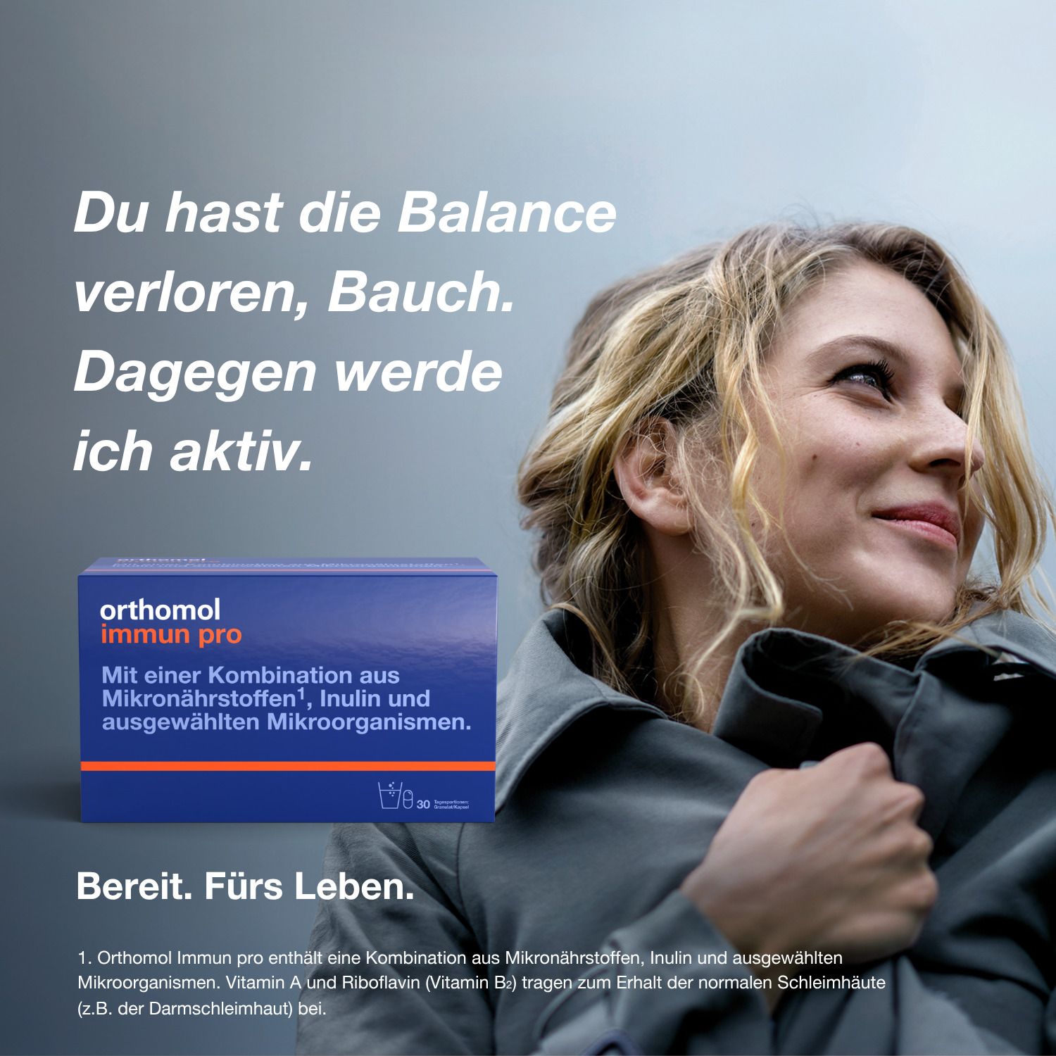 Orthomol Immun pro - für eine intakte Darmflora Inulin, Mikronährstoffe und ausgewählte Mikroorganismen Granulat/Kapseln Beutel 30 St 30 St Beutel