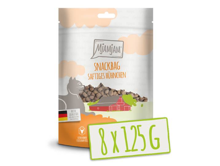MjAMjAM snackzak - sappige kip 125 g x 8