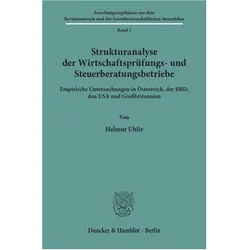 Strukturanalyse der Wirtschaftsprüfungs- und Steuerberatungsbetriebe., Fachbücher von Helmut Uhlir