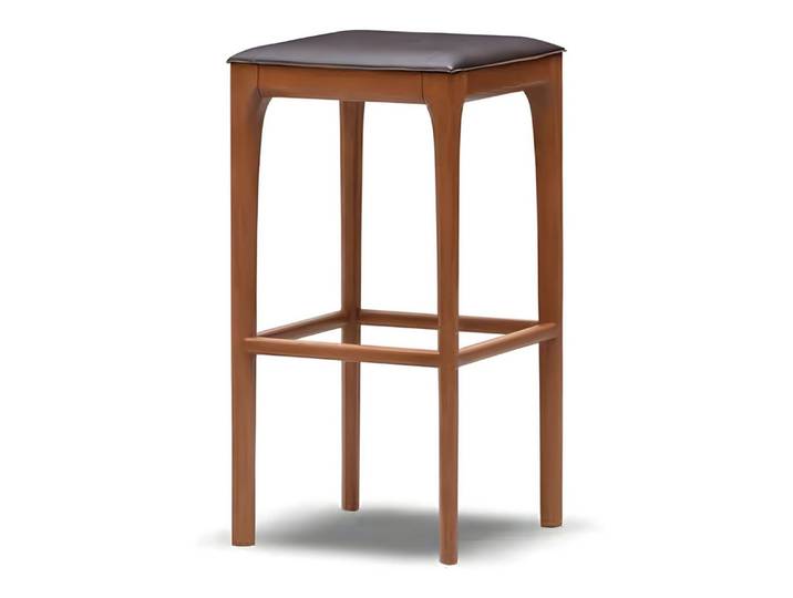 JVmoebel Esszimmerstuhl Eleganter brauner Holzstuhl mit ergonomischer Sitzfläche, Made in Europe