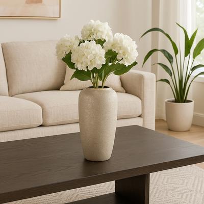 Sagebrook Home Ceramic Teardrop Textured Surface Vase - Silver