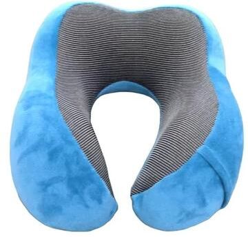 Uplifted Finds U Shaped Memory Foam Travel Pillow With Neck Support sky Blue