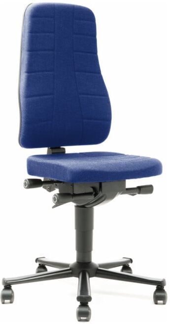 Chaise d'atelier pivotante All-In-One Highline rouleaux rembourrage tissu bleu 4 ; Bimos (9643-6802)