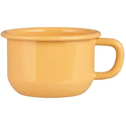 IB Laursen Tasse Emaille flach, 11.5 x 9.5 x 6 cm, gelb
