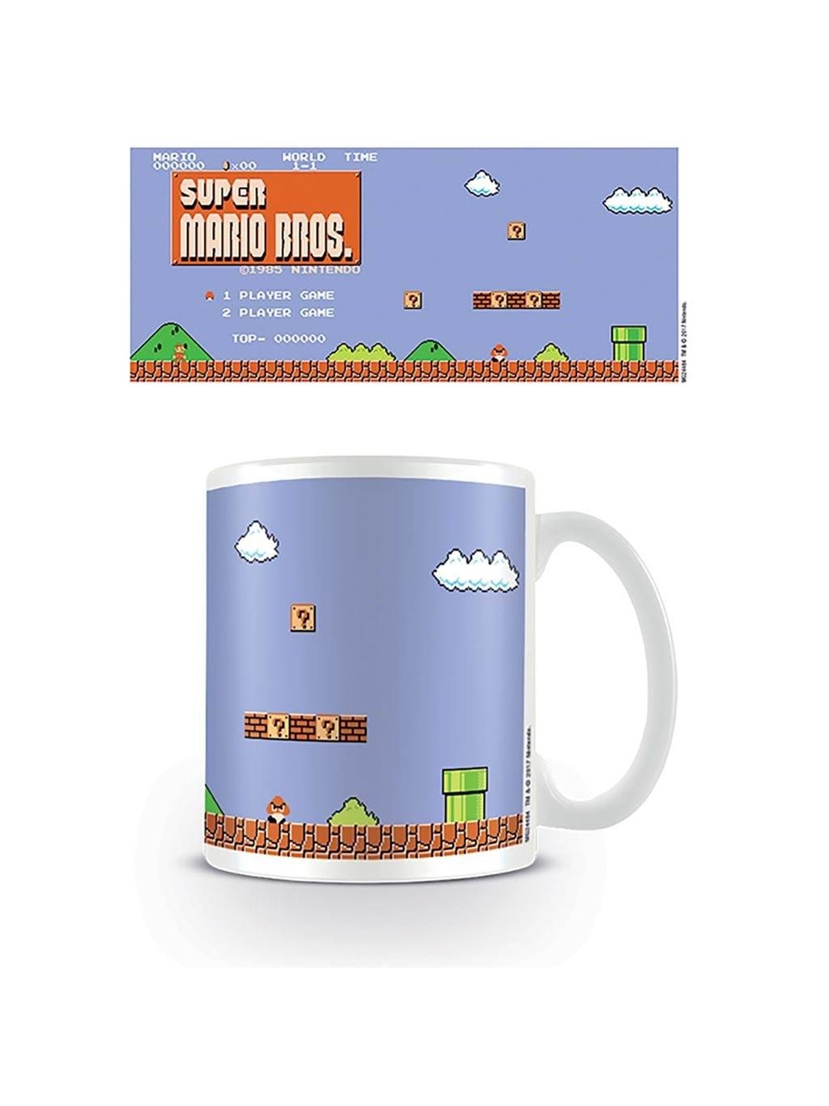 Nintendo - Super Mario (Retro Title) 11oz/315ml White Ceramic Mug - Becher