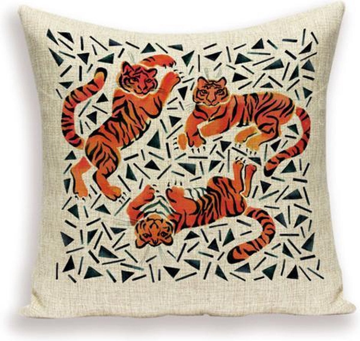 Kussenhoes Asian Tigers 45 x 45 cm