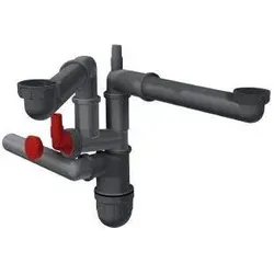 Franke, Siphon, Siphon Platzsparender Flaschensiphon Gray Line 2 Kammern (Flaschensiphon)