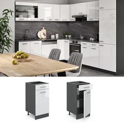 VICCO Küchenschrank Unterschrank Schubunterschrank 40 cm R-Line Anthrazit