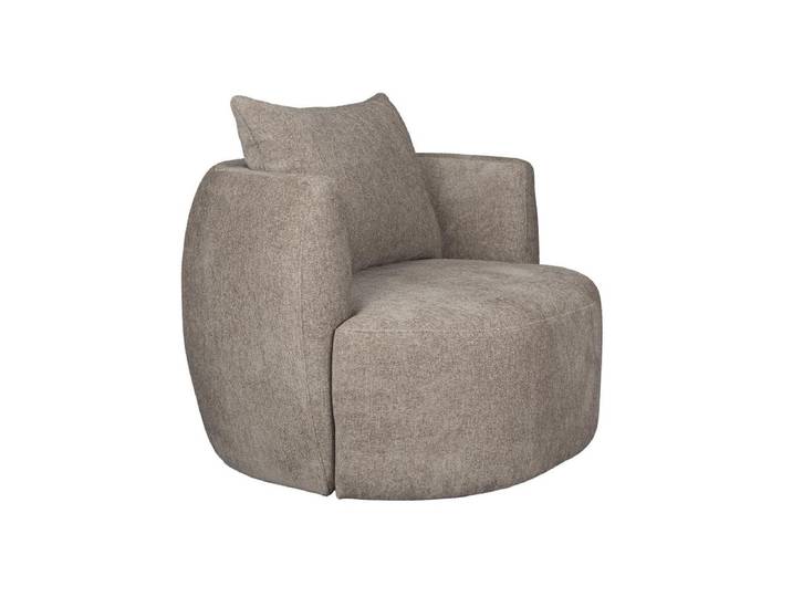 Loungesessel Kelendo – aus Bouclé in Hellbraun und Beige - Beige - Stoff - Luxusbetten24