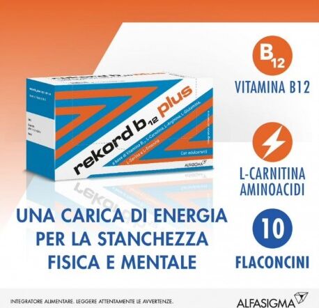 Alfasigma Spa Rekord B12 Plus Integratore Contro La Stanchezza 10fl