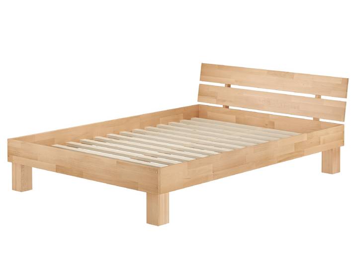 Zeitloses Doppelbett Ehebett 160 x 200 cm Buche Massivholz