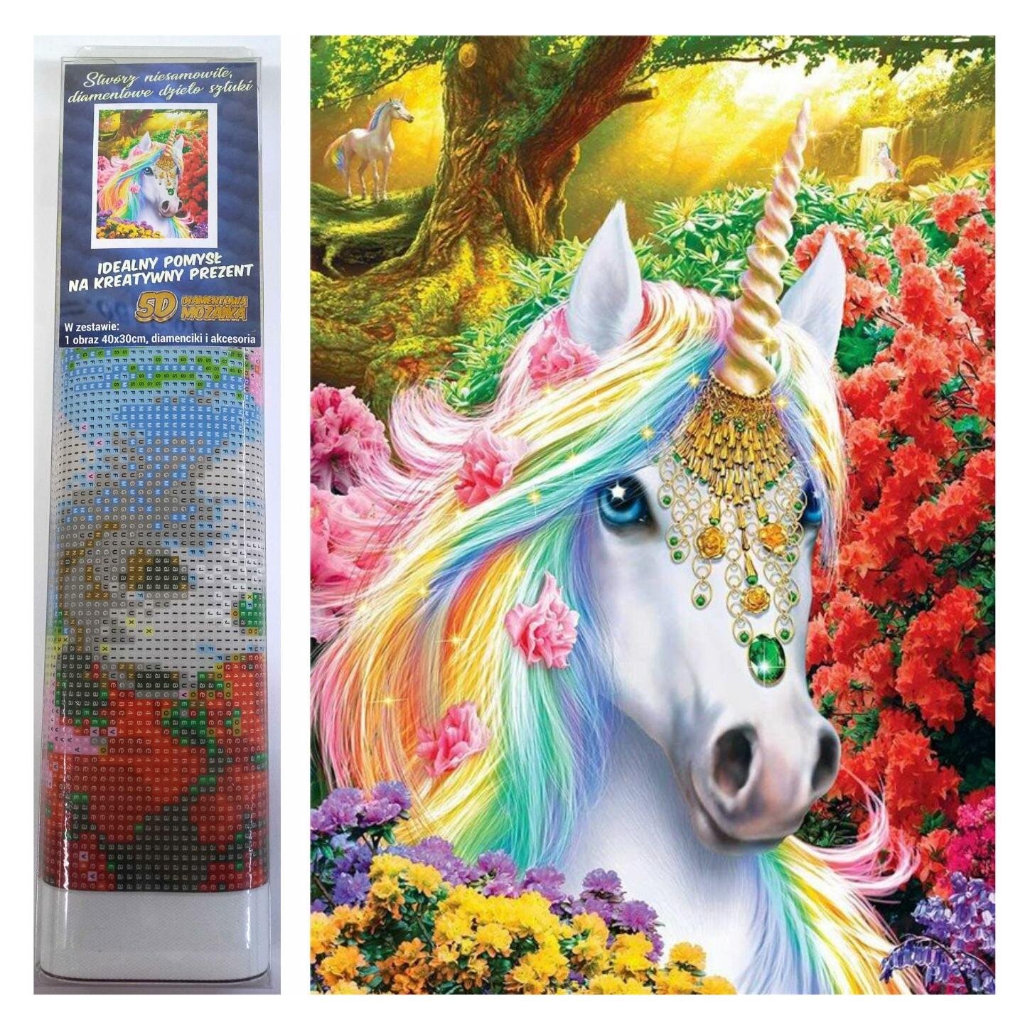 Norimpex Diamantmosaik - Einhorn mit Ornamenten (NO-1006408)
