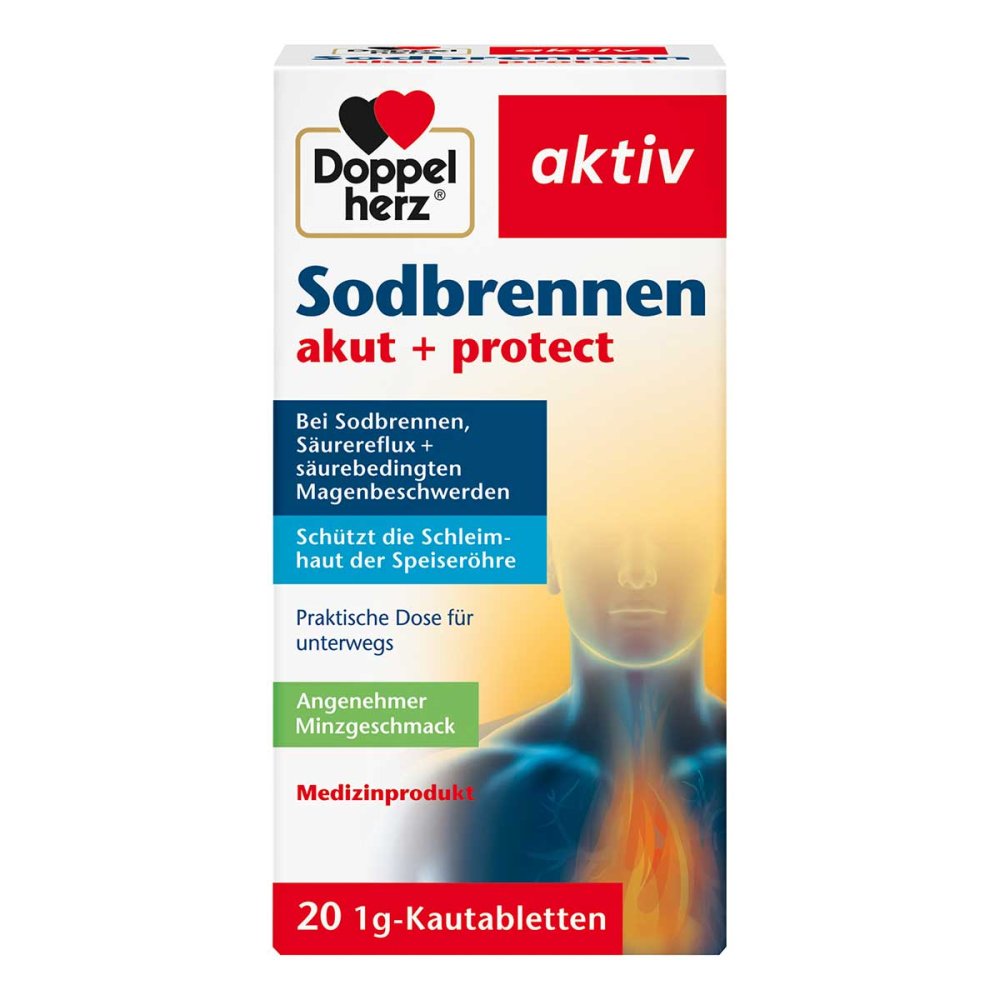 Queisser Pharma GmbH & Co. KG Doppelherz Sodbrennen Akut+protect Kautabletten 17387546