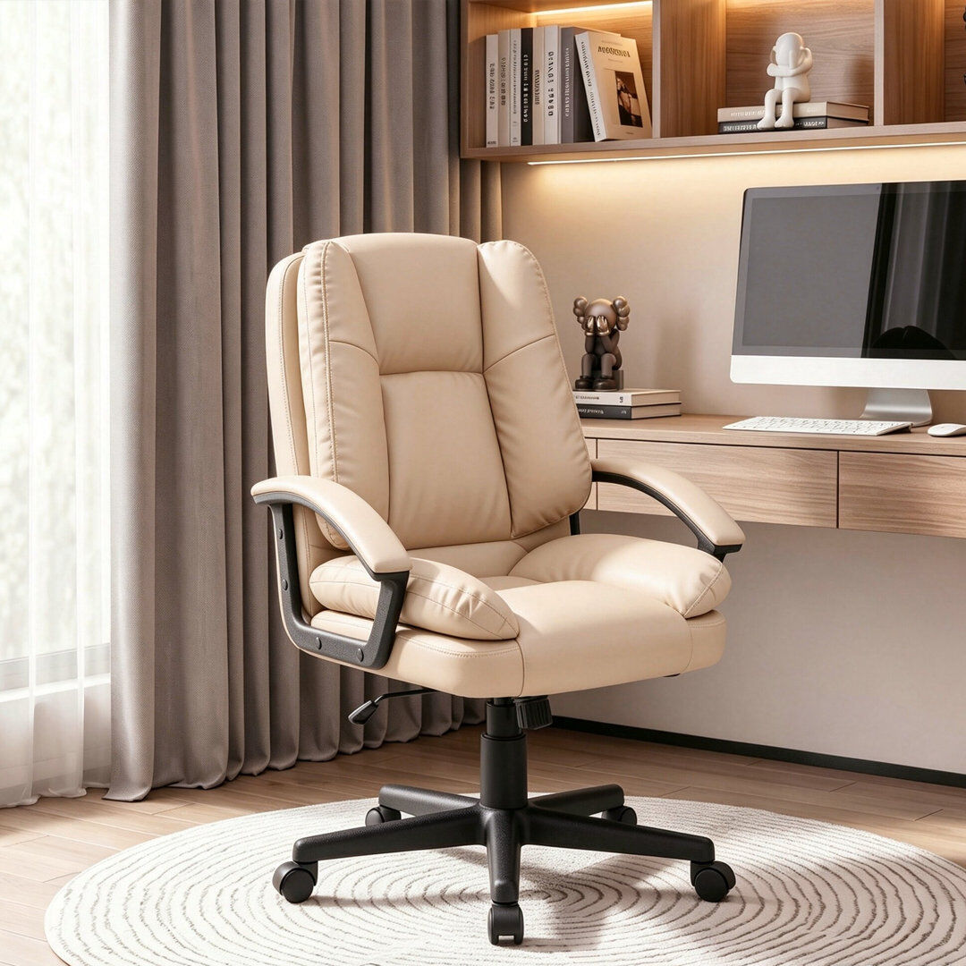 Rebrilliant Office Chair Beige 104cm H X 61cm W X 61cm D