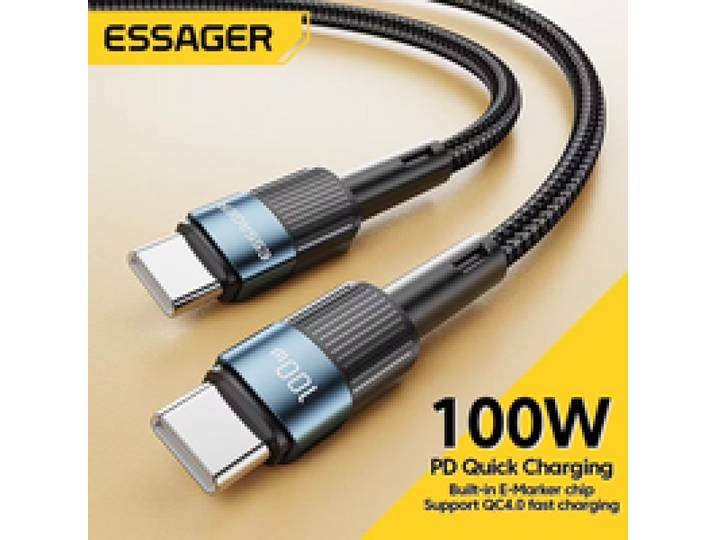 Essager 100W Usb Type C Naar Usb C Kabel USB-C Pd Fast Charging Oplader Draad Snoer Voor Macbook Samsung xiaomi Type-C Usbc Kabel 3M