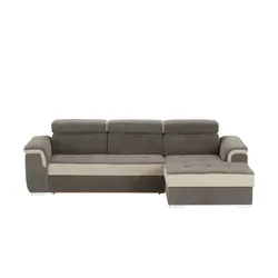 Ecksofa  Aversa , grau , Maße (cm): B: 274 H: 102 T: 178.0