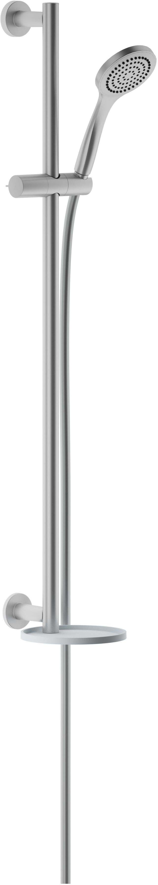 Keuco Ixmo set de douche 59587170901 finition aluminium / blanc, avec mitigeur de douche, rosace ronde