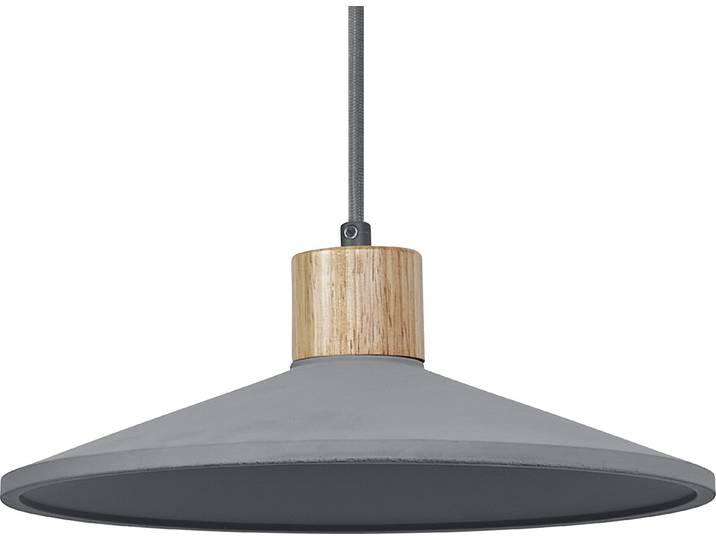 OSRAM Decor Concrete Wood Beton-Hängeleuchte (320 mm) in Dunkelgrau mit Gehäuse aus Metall und Beton für moderne Beleuchtungen in Innenräumen, flexible Leuchtkörper-Wahl dank E27 Fassung.