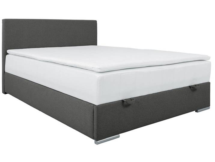 Z2 Boxspringbett TOM, dunkelgrau, Stoff