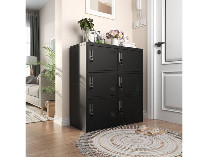 Armoires métalliques à 6 portes pour le bureau la salle de sport l'école & la maison - Armoire de rangement sécurisée avec
