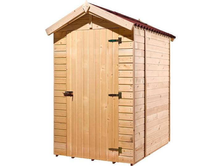 Abri Eden WC Double Pente – Épicéa Massif 16 mm – Plaques Ondulées Bitumées – Avec Plancher