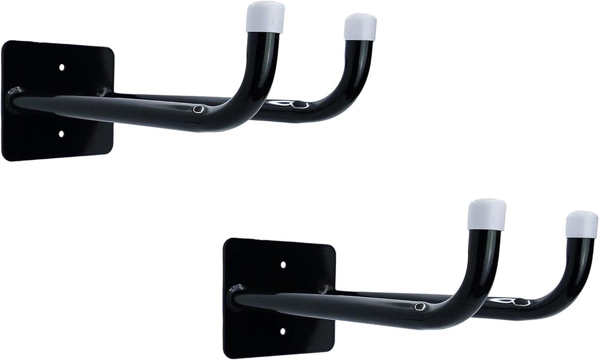 Zwarte Heavy Duty Dubbele Gereedschapshaken voor Garage Opslag - 255 cm