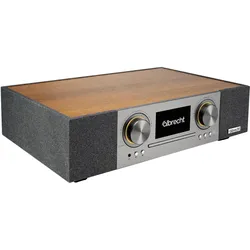 Albrecht DR 1000 All-in-One Soundsystem (60 W, 2.1 Kanal), Soundbar, Braun, Silber
