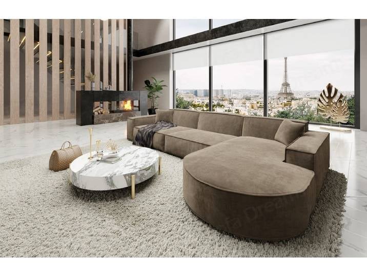 Couch Alegranza L-Form in Stoff