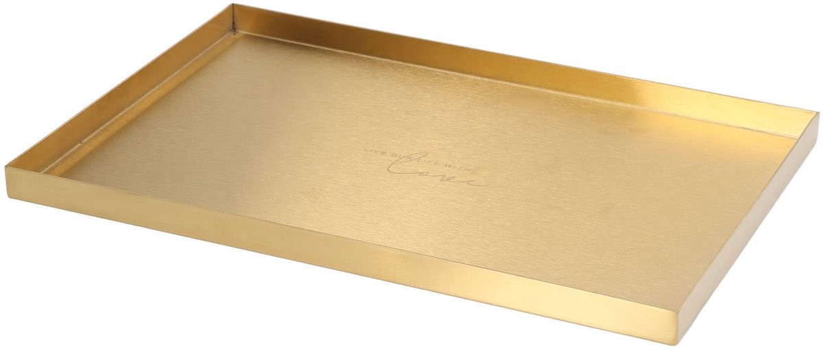Dailygoody Moderne Opslag Tray - Gouden Sieraden Display en Cosmetische Organizer van Roestvrij Staal